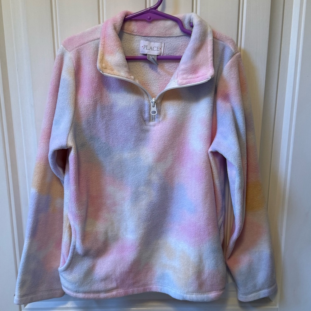 The Children's Place Pastel Tie-Dye Fleece Pullover
